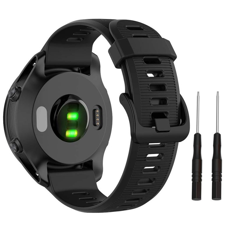ISABAKE Band for Garmin Forerunner 935/Forerunner 945/Forerunner 745,Compatible with Fenix 5/ Fenix 5Plus/ Fenix 6/ Fenix 6 Pro/Approach S60,Soft Silicone 22mm Replacement Bands - Image 1
